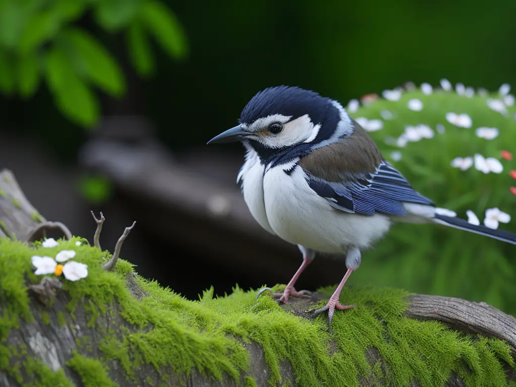 Vögel suchen Nistplätze in der Natur.