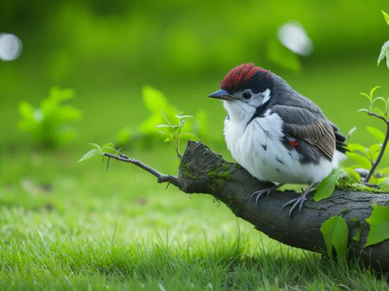 Ein Spatz sitzt auf einem Ast vor einem blauen Himmel. Das Bild zeigt das überraschende Leben des Spatzes und seine Ausdauerfähigkeit.