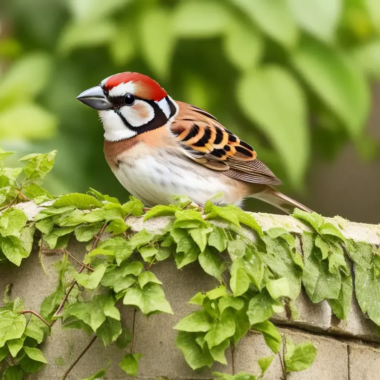 Haussperlinge beim Füttern an Futterstellen - ein Verhaltensmuster in der Vogelwelt.