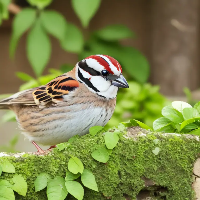 Haussperlinge in der Natur, Nahrungskette mit kleinen Helfern.