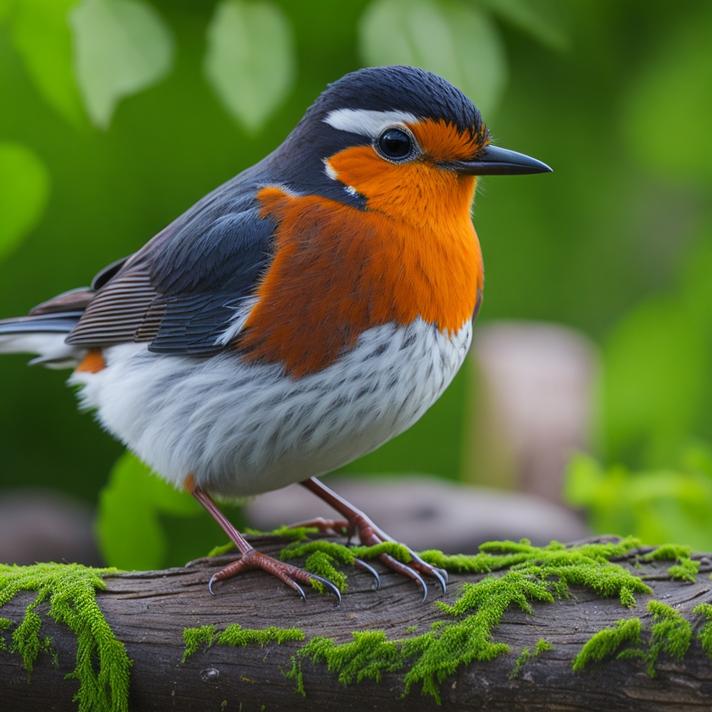 Rotkehlchen mit Nistmaterial - Das ideale Nest für Vogelbrut