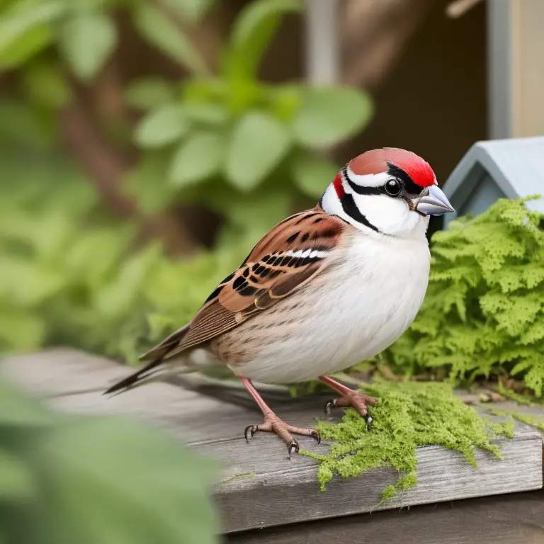 Frostige Flucht: Haussperling fliegt im Winter durch verschneite Landschaft