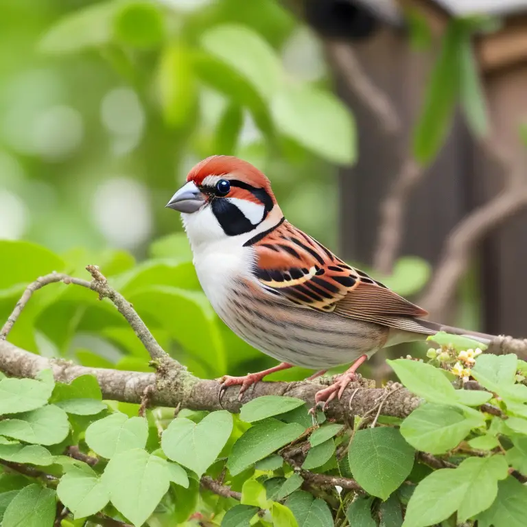 Vögel auf Hirse-Feld: beliebtes Futter für heimische Vogelarten.