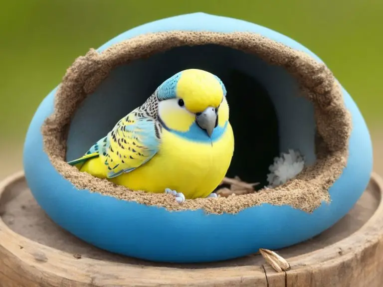 Wellensittich auf Schaukel im Flug. Magische Schaukelerfahrung.