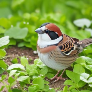 Vogel sucht verzweifelt nach Nahrung in der Natur