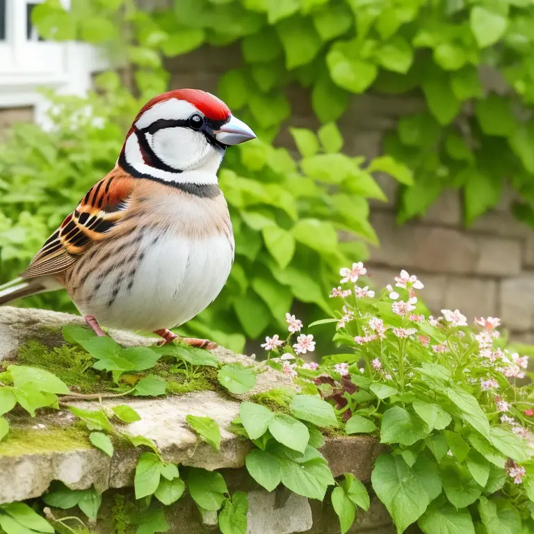 Junge Haussperlinge werden auf Selbstständigkeit vorbereitet - Fit für die Freiheit: Bild zeigt Elternvogel und Jungvogel im Nest.