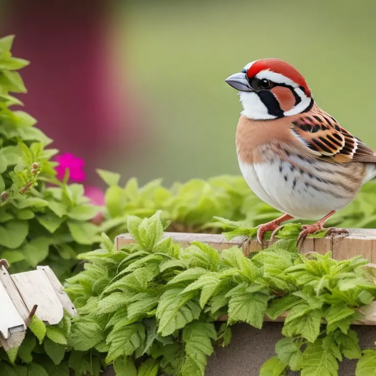 Bild zur Förderung der Vogelvielfalt im Garten durch Maßnahmen für Haussperlinge.