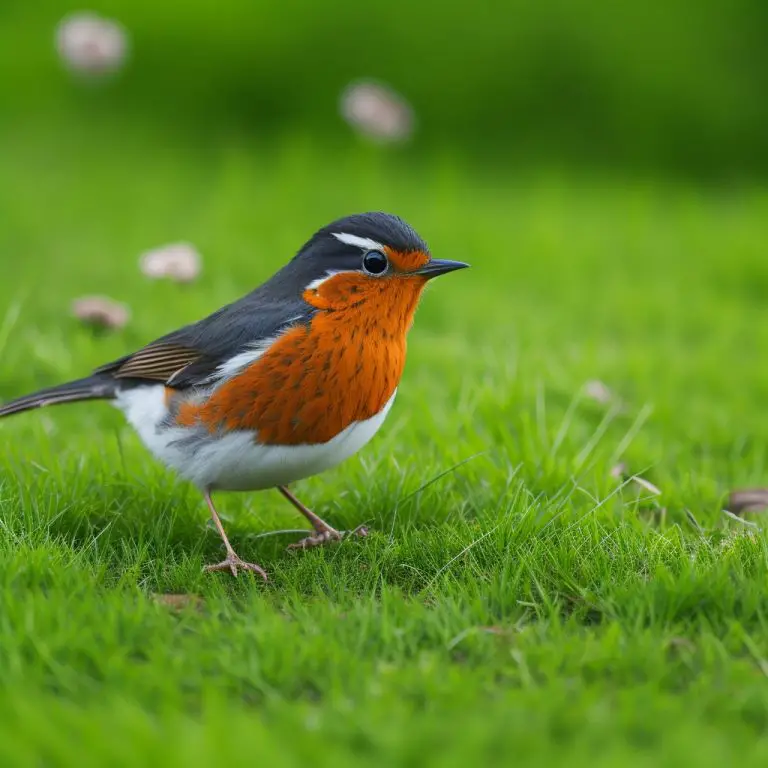 Rotkehlchen in der Natur.