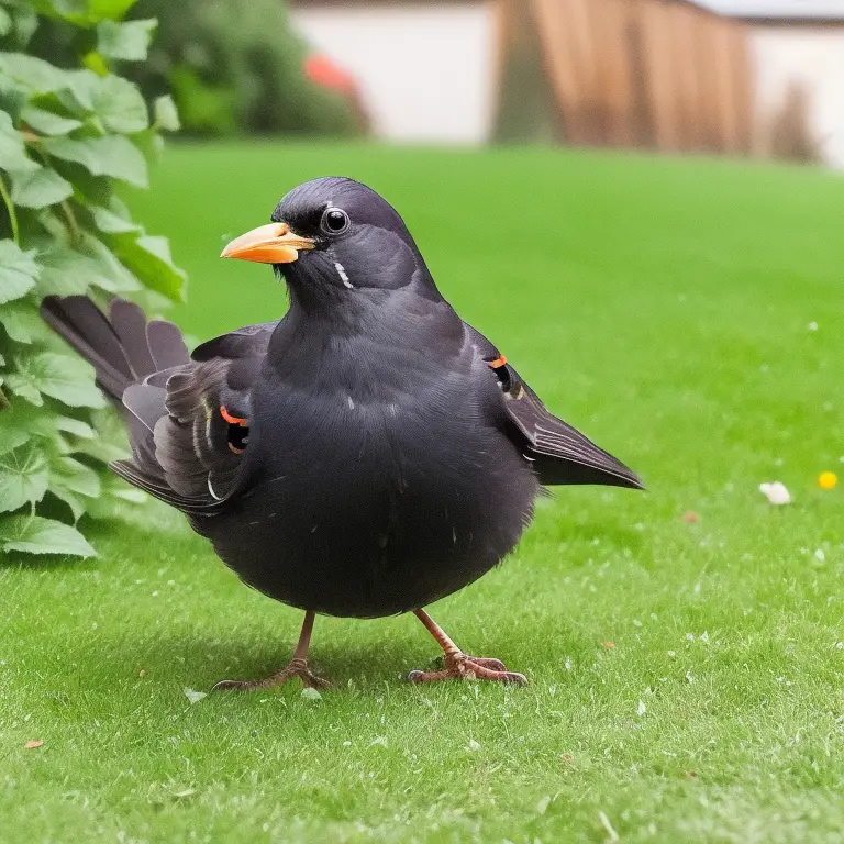 Amsel auf einer Astgabel sitzend - idealer Nistplatz gefunden. Tipps für Vogelliebhaber zur Auswahl des perfekten Nistplatzes.