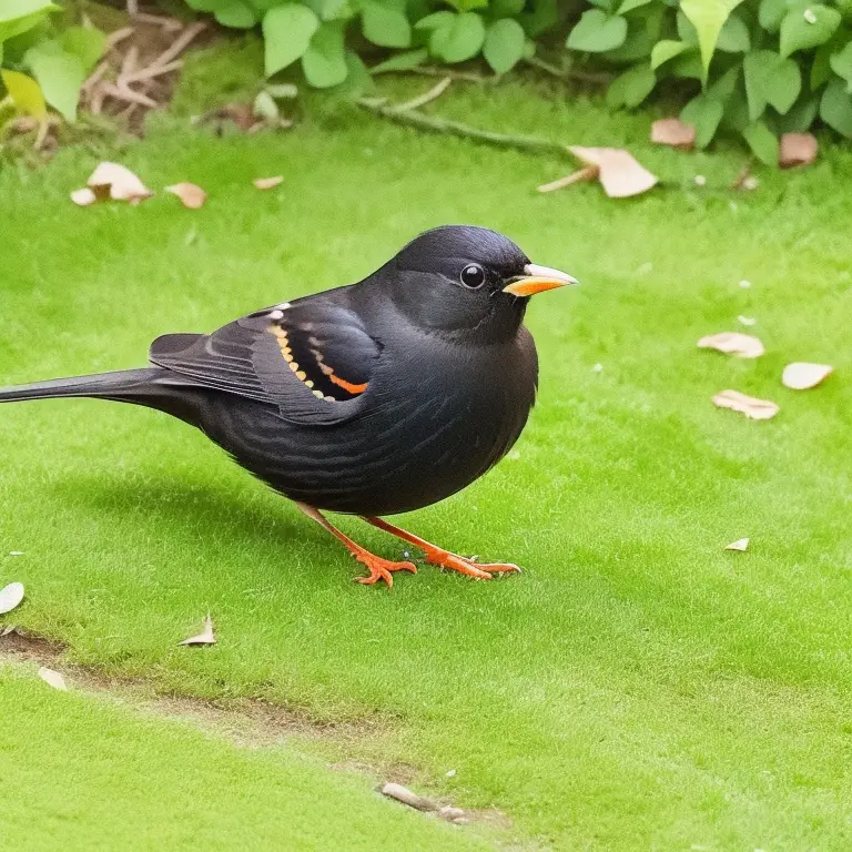 Amsel-Vogel zeigt beeindruckendes Verhalten in der Natur