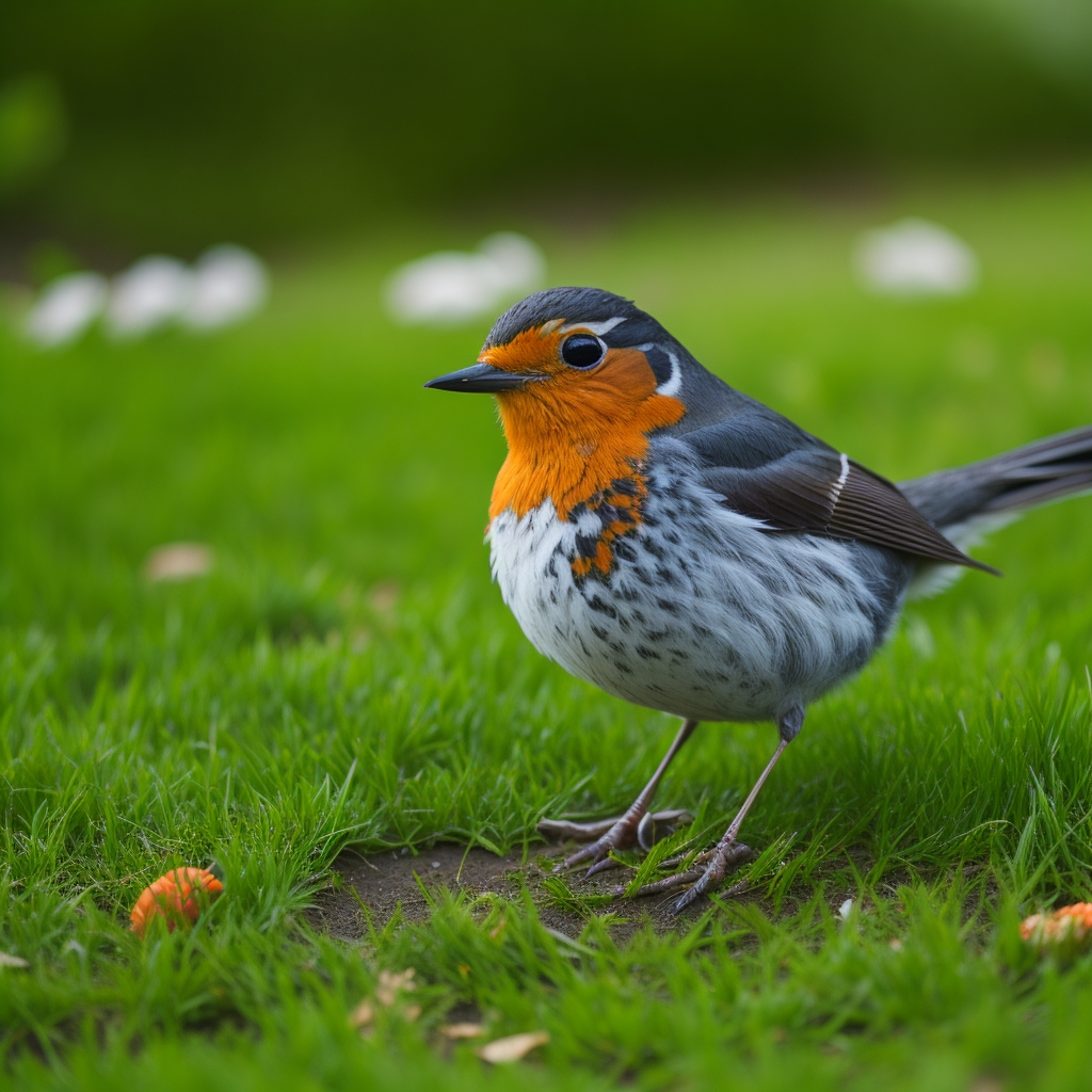 Rotkehlchen-Vogel während des Countdowns zum Abflug in den Süden.