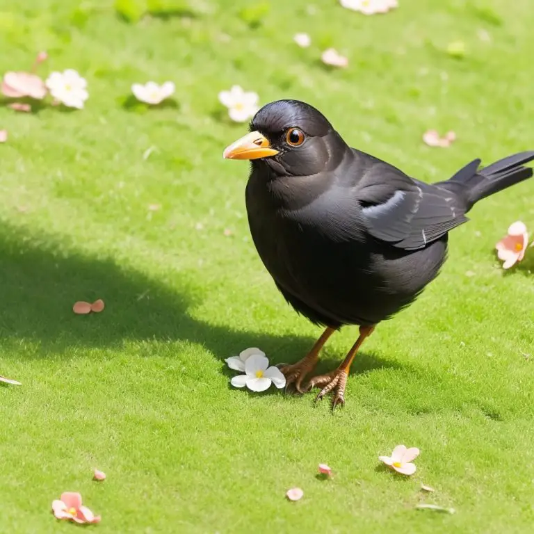 Zwei Vögel, die der Amsel ähneln, sitzen auf einem Ast.