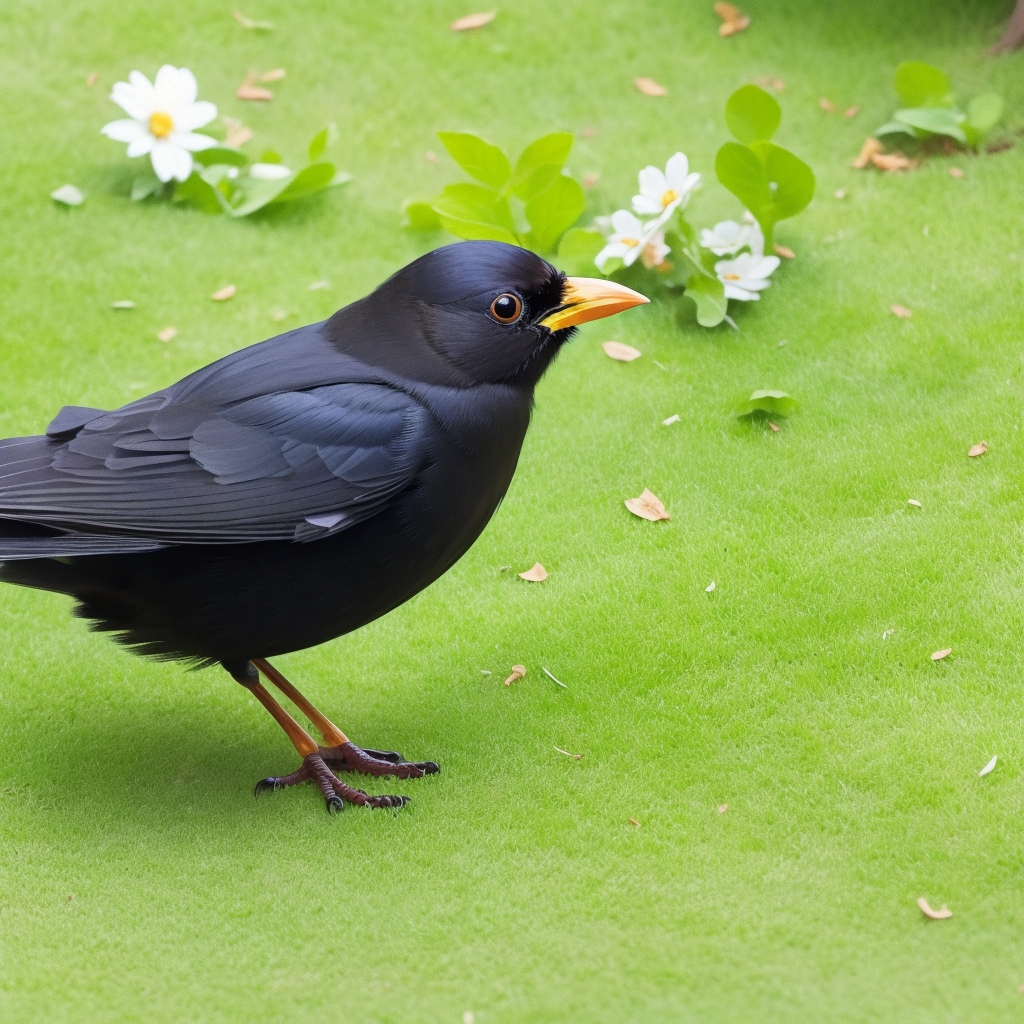 Foto eines Amsels, die auf einem Baum sitzt und singt - Der geheime Grund, warum die Amsel singt