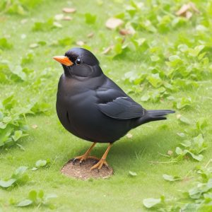 Foto einer Amsel, die im Stadtpark herumfliegt und die faszinierende Welt der Natur erkundet