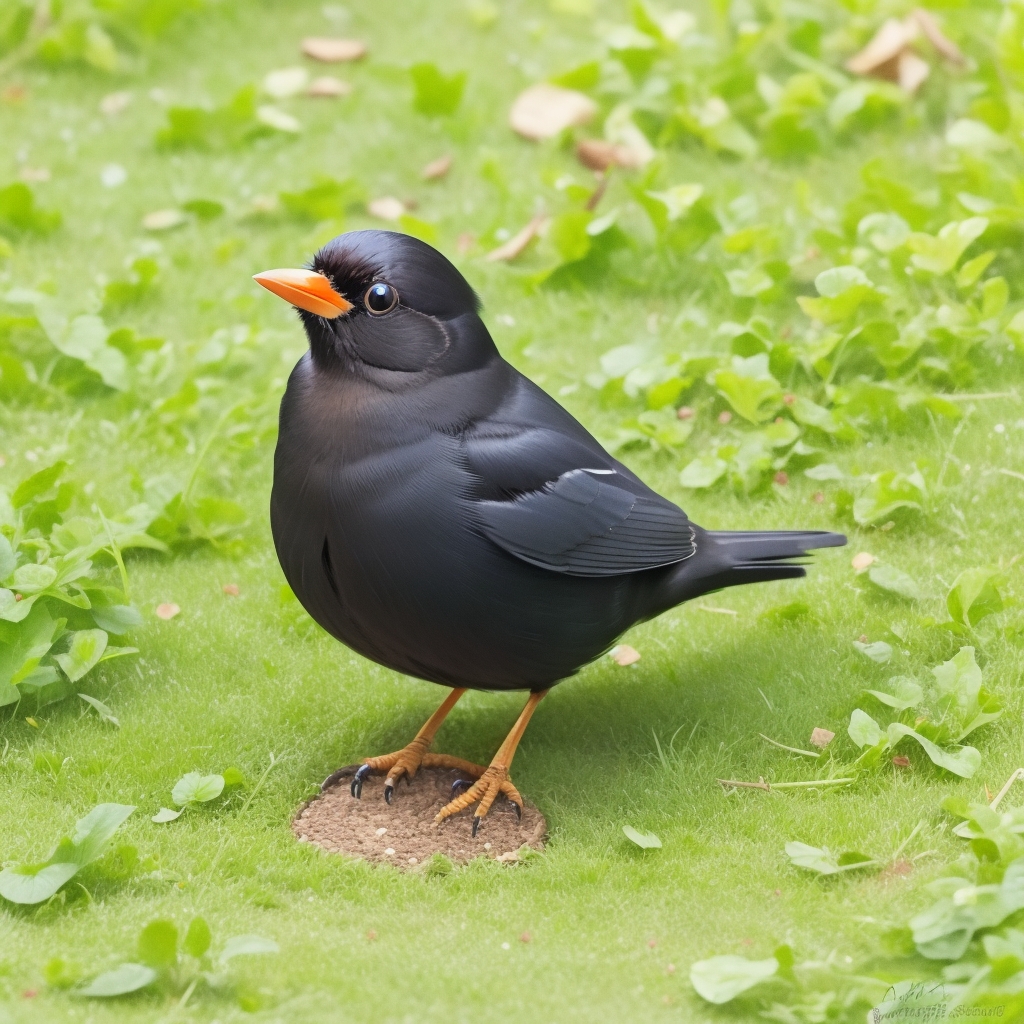 Amsel singt auf Ast vor grünem Hintergrund - Der geheime Grund enthüllt (auf Deutsch)