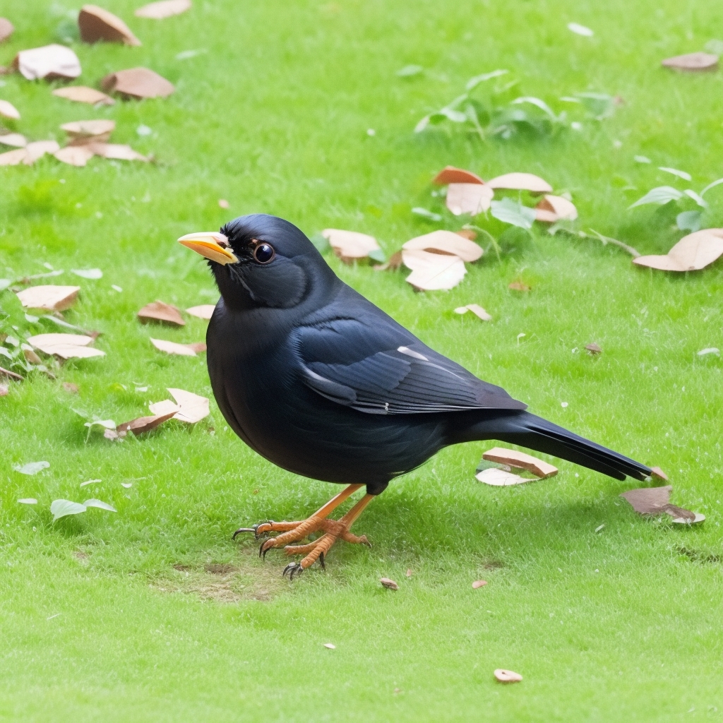 Alt text: Amsel auf Nistplatz-Pirsch - Tipps für Vogelfreunde zur perfekten Nistplatz-Auswahl.