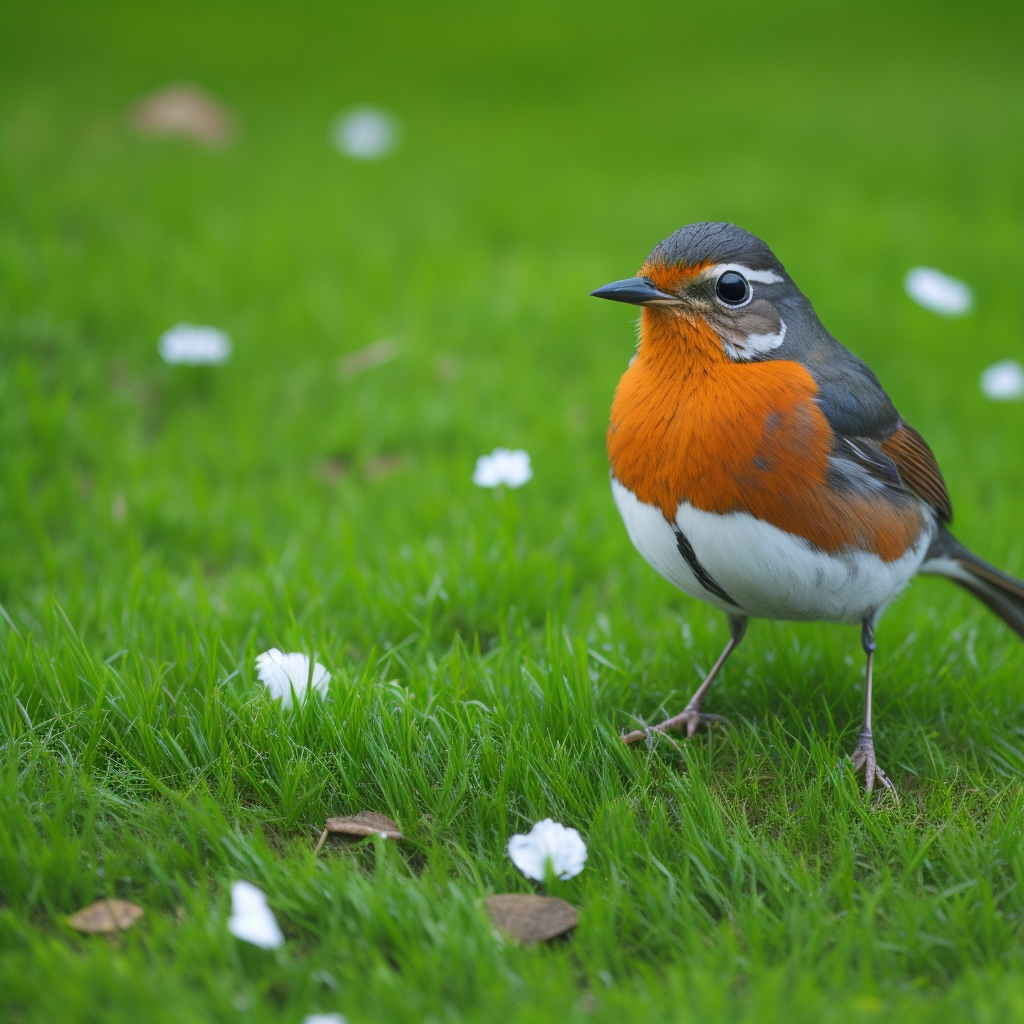 Bild eines frühen Vogels, der vor dem Sonnenaufgang singt.