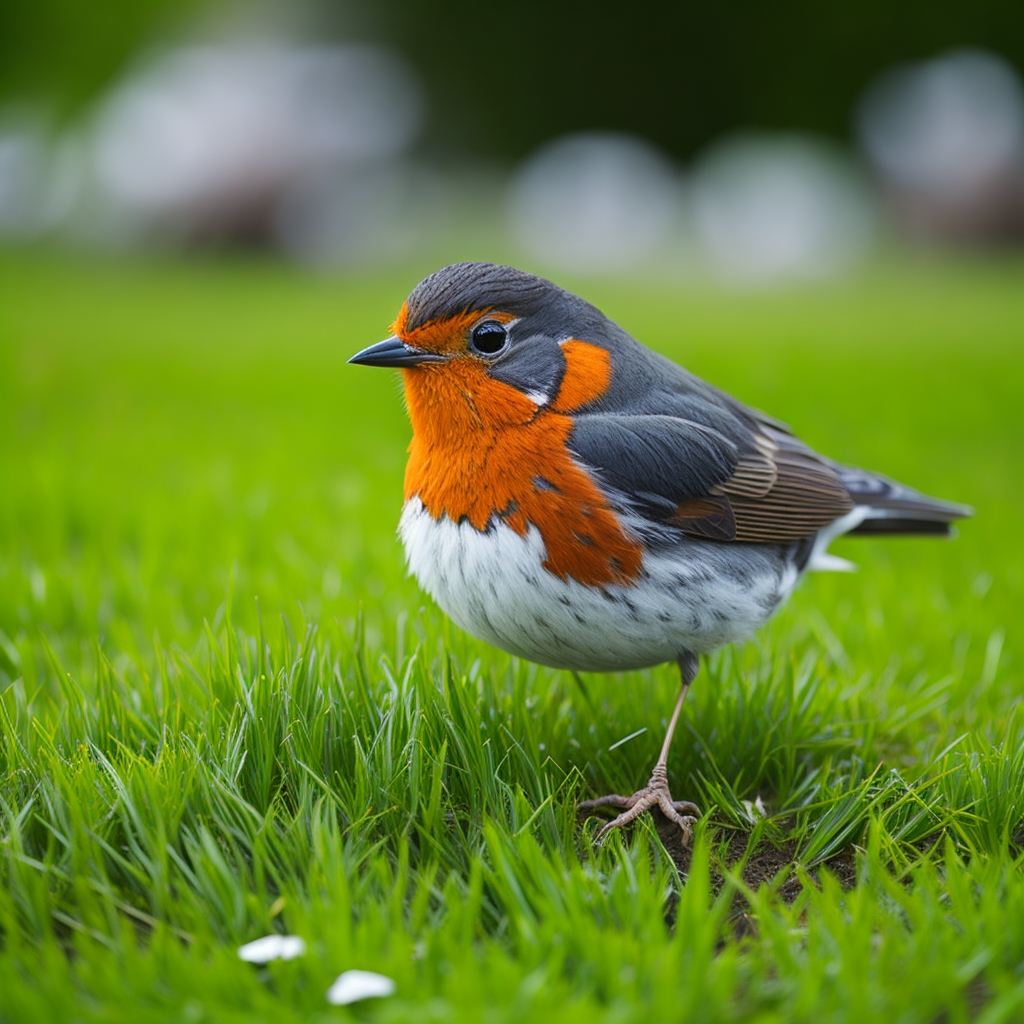 Rotkehlchen bei der Insektenjagd - ein faszinierender Anblick