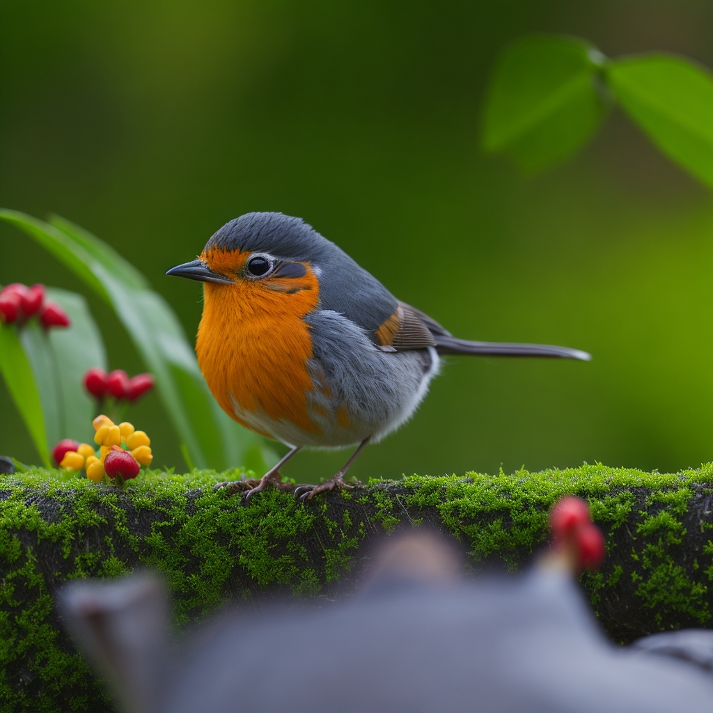 Rotkehlchen Samen für Vogelglück - Sinnliche Versuchung in leuchtendem Rot