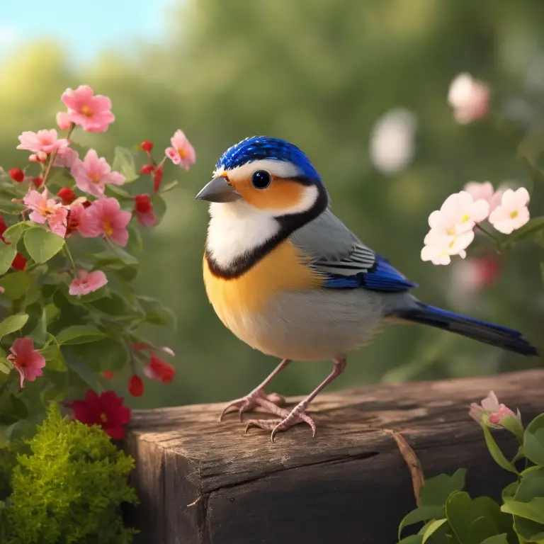 Bildbeschreibung: Vogel reibt seinen Schnabel auf einem Ast