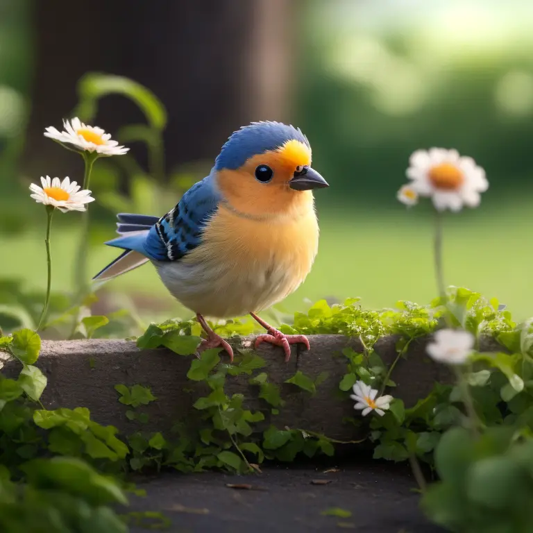 Bildbeschreibung: Vogel mit blauem Rücken, entdecken Sie das Geheimnisvolle!