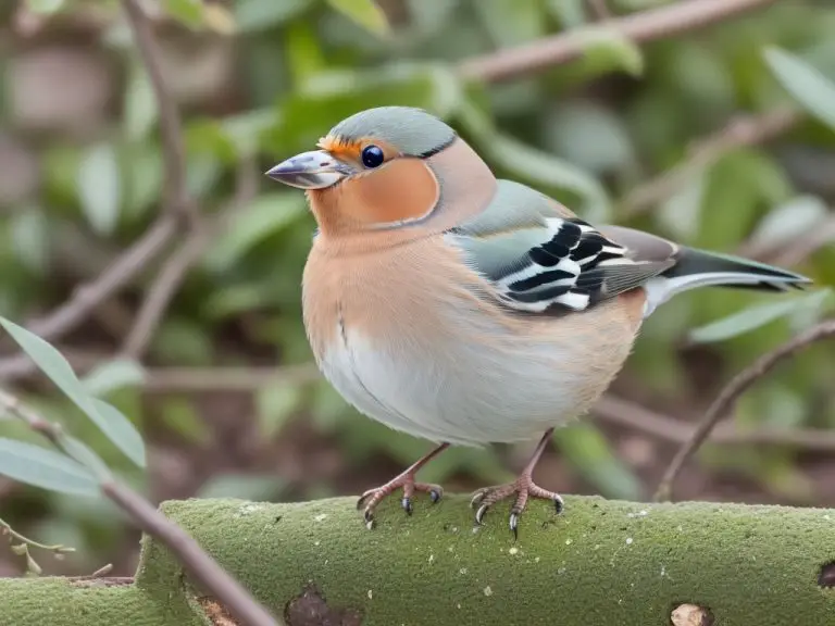 Bild eines Buchfinks, eines kleinen und charmanten Sängers, der im Garten zu hören ist.