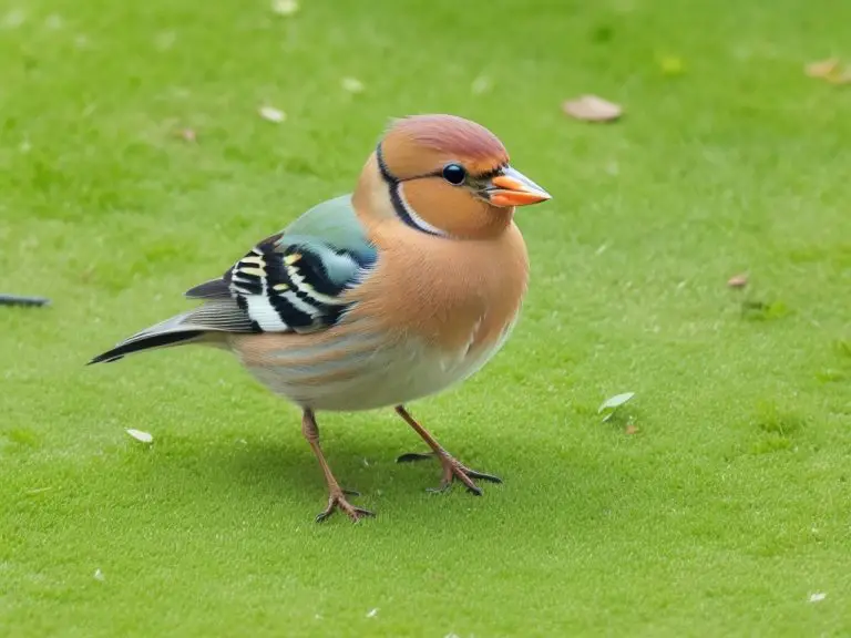 Bild einer Vogelscheuche im Garten mit Effektiven Tipps zur Buchfinkenabwehr.