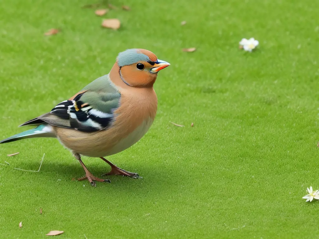 Bild einer männlichen Buchfinkenart, der auf einem Ast sitzt und singt. Erfahren Sie, wie Sie den Gesang des Buchfinks anhand der Tonhöhe und Tonfolge erkennen können. Entdecken Sie, ob er flötet, tiriliert oder trillert.