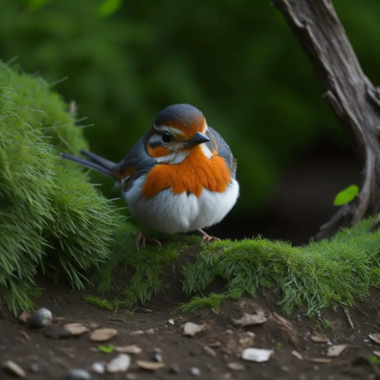 Rotkehlchen kontrollieren Insektenpopulationen.