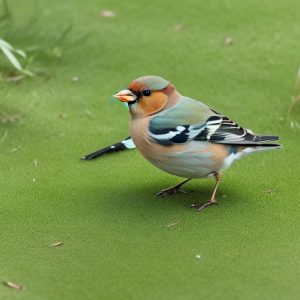 Buchfink beim Brüten.