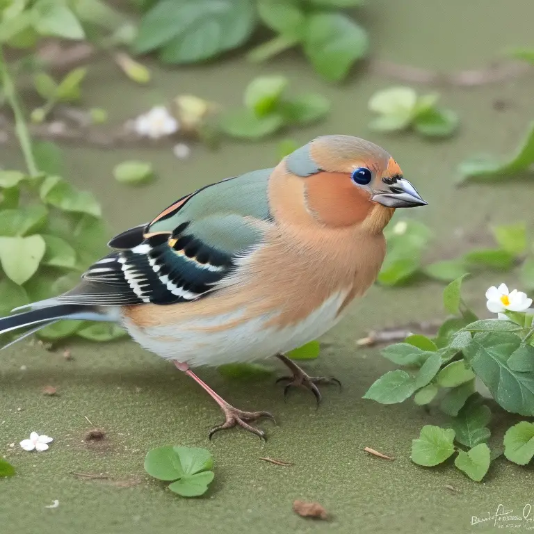 Buchfink-Männchen und Weibchen.