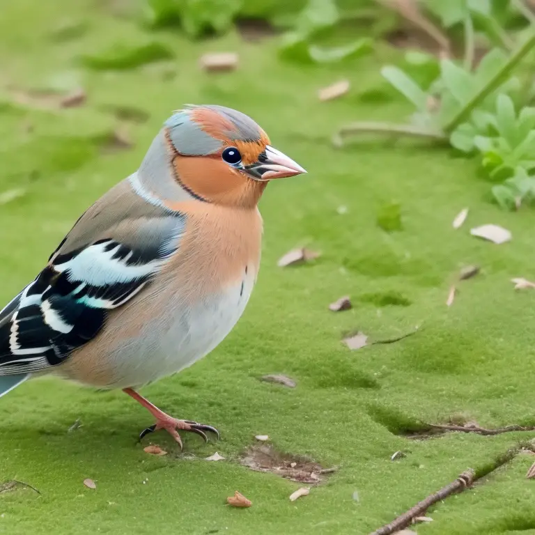 Buchfinkenmännchen kämpfen.