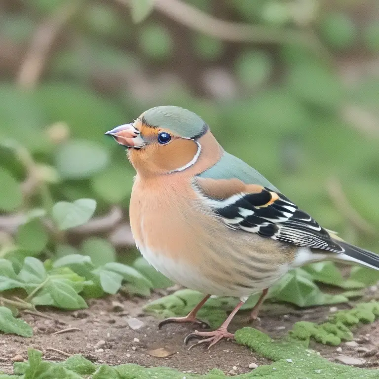 Buchfink-Nestbau.