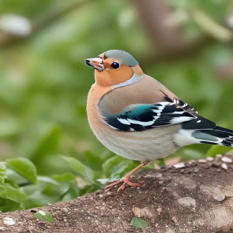 Bild eines Buchfinks beim Nestbau - Entdecken Sie die Geheimnisse, wie diese Vögel ihre Behausungen bauen.