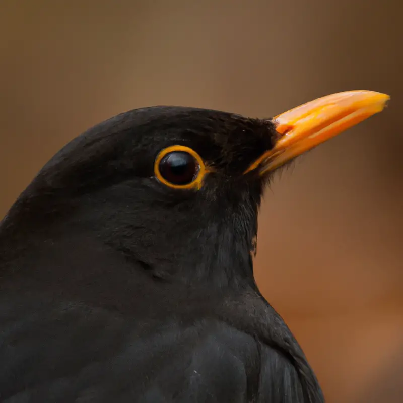 Amsel auf Ast.