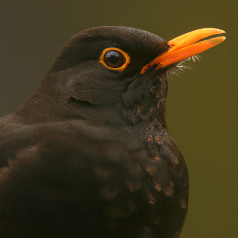 Amsel auf Ast.