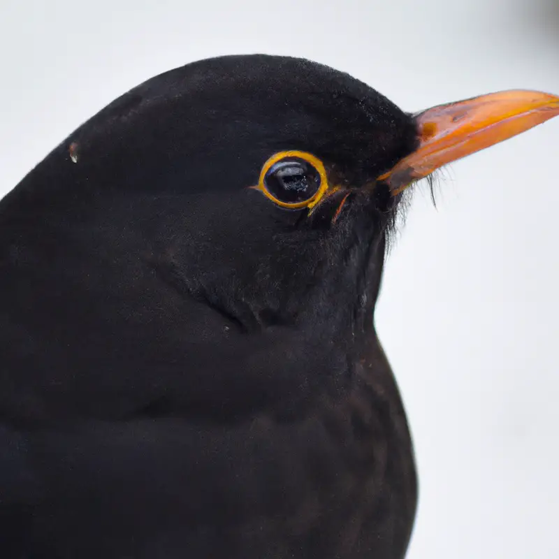 Amsel auf Baum.