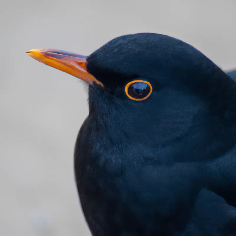 Amsel auf Gras.