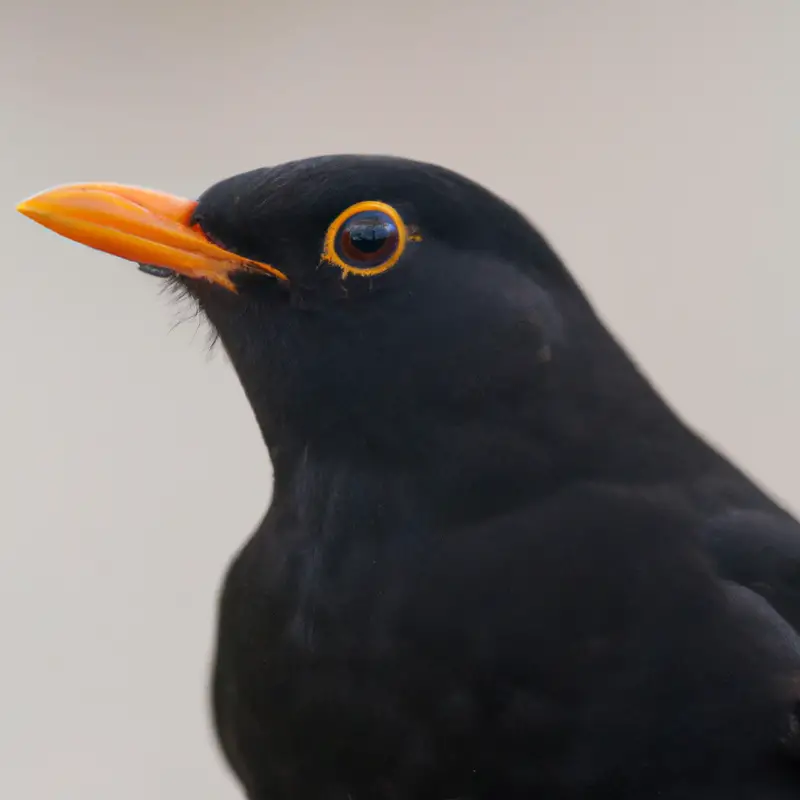 Amsel frisst Wurm.