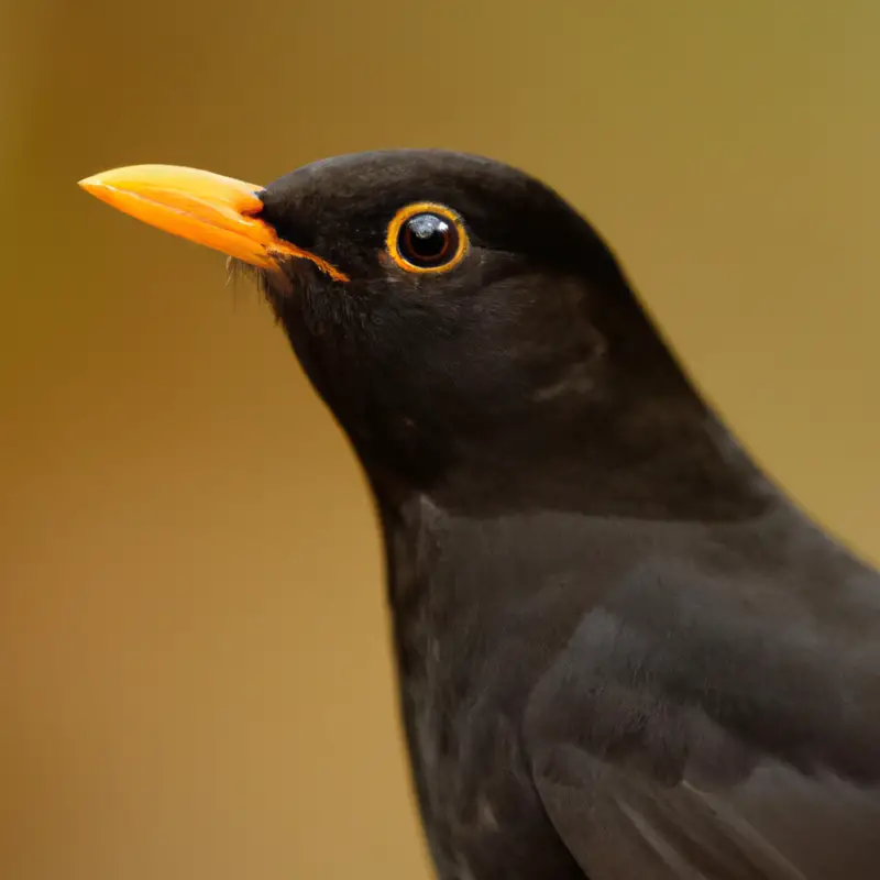 Amsel im Garten.