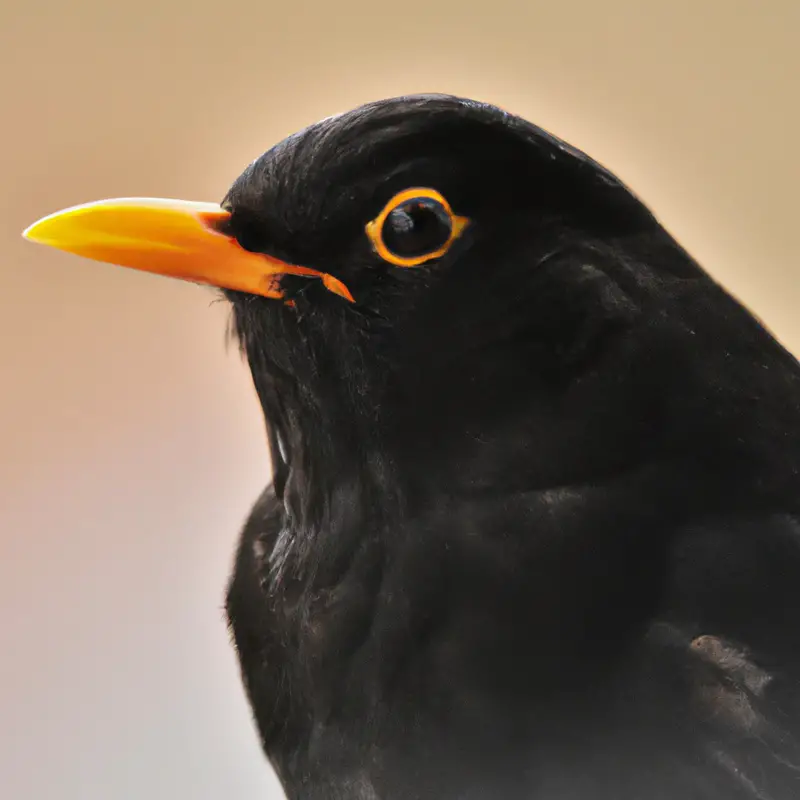 Amsel im Garten.