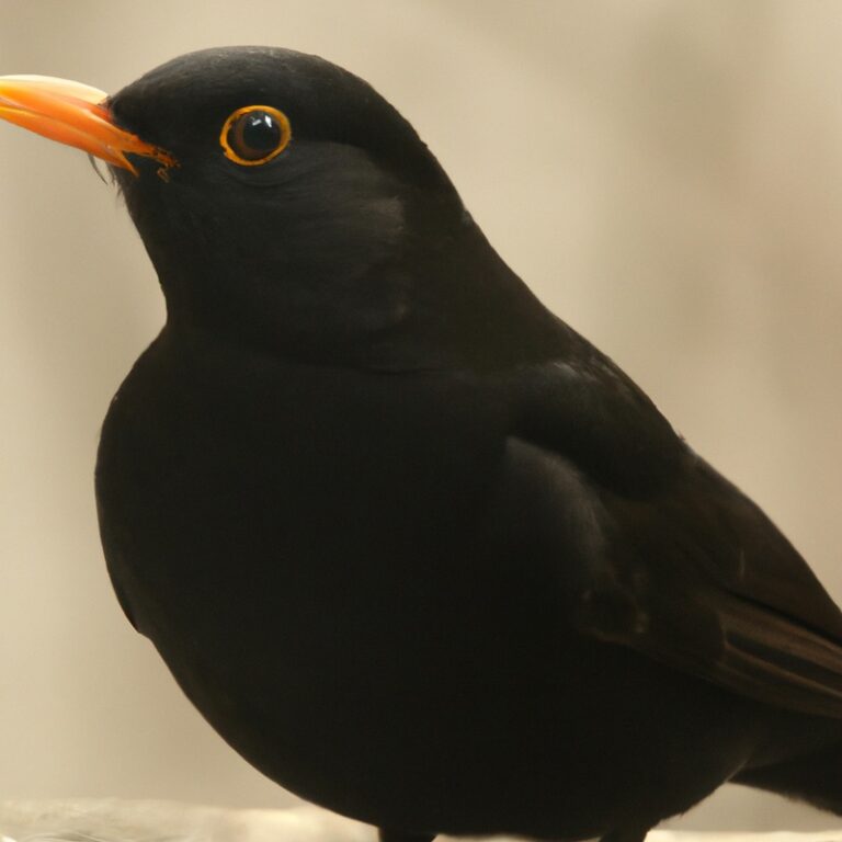 Amsel im Garten.