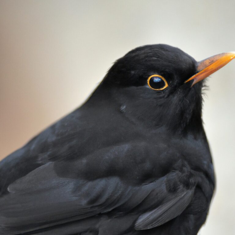 Amsel im Garten.