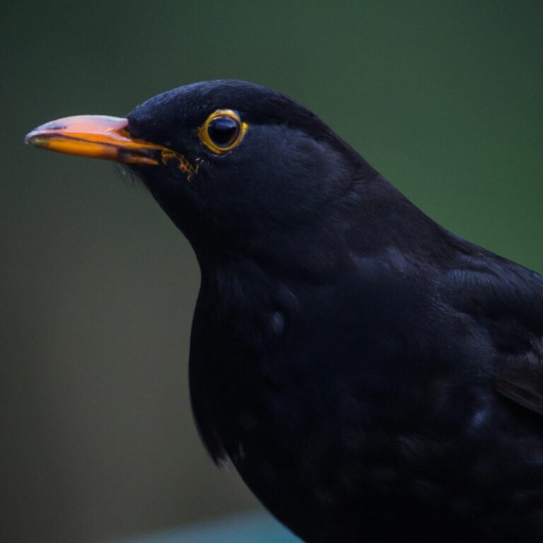 Amsel im Garten.