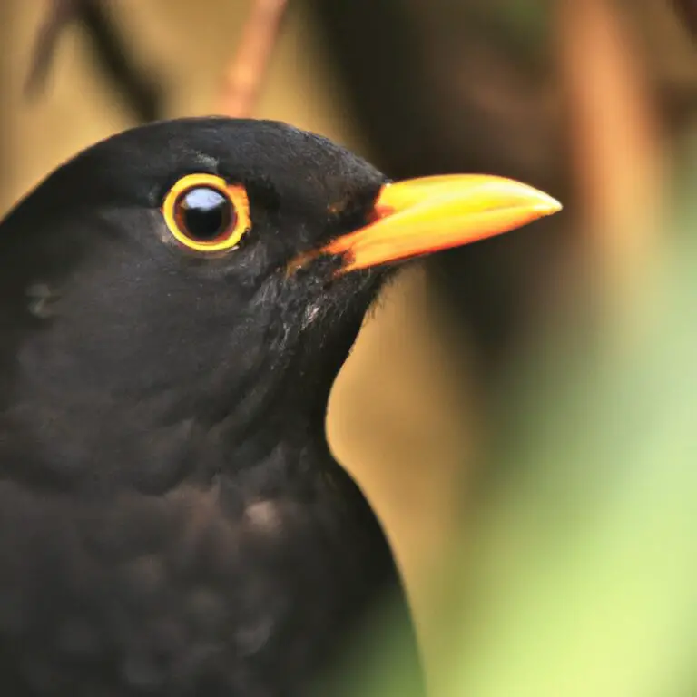 Amsel im Garten.