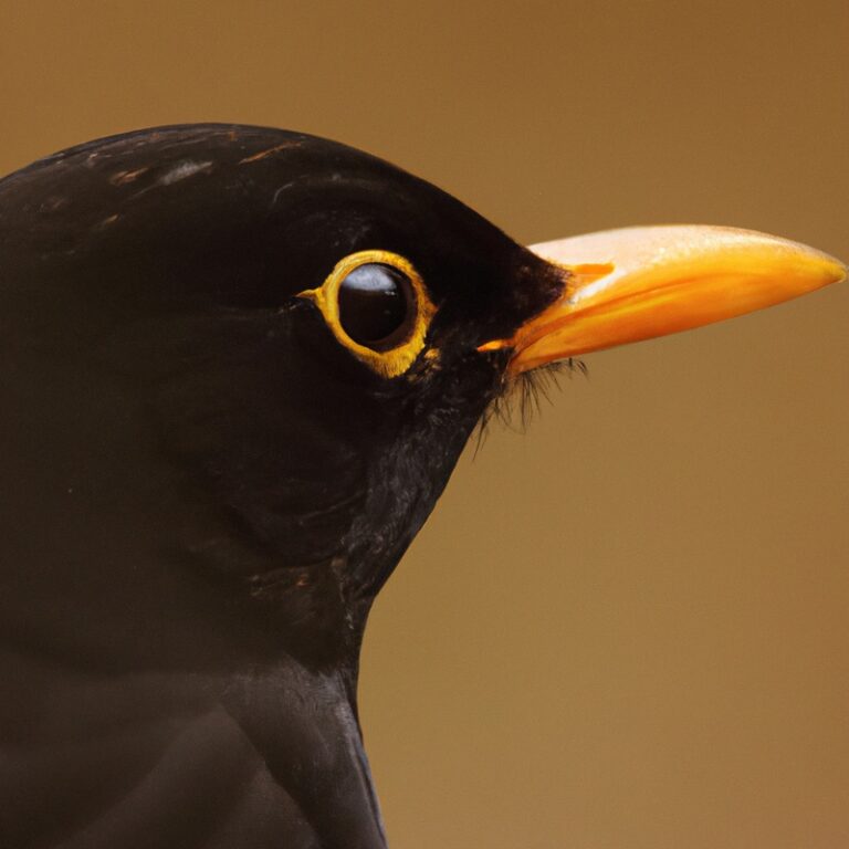 Amsel im Garten.