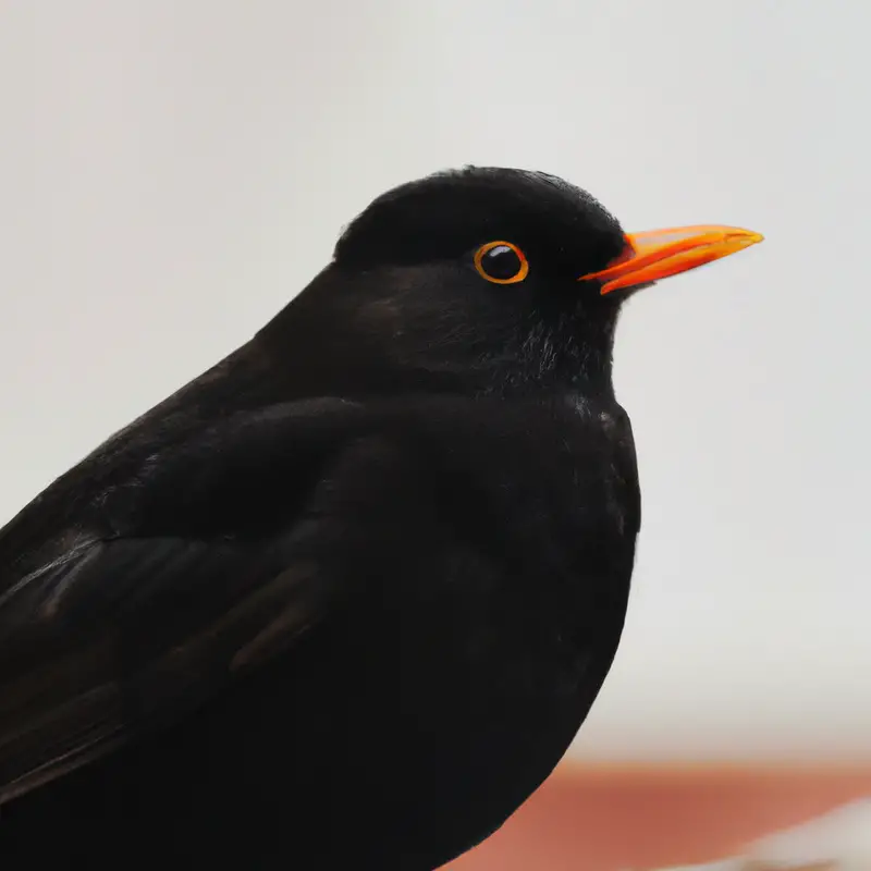 Amsel im Garten.