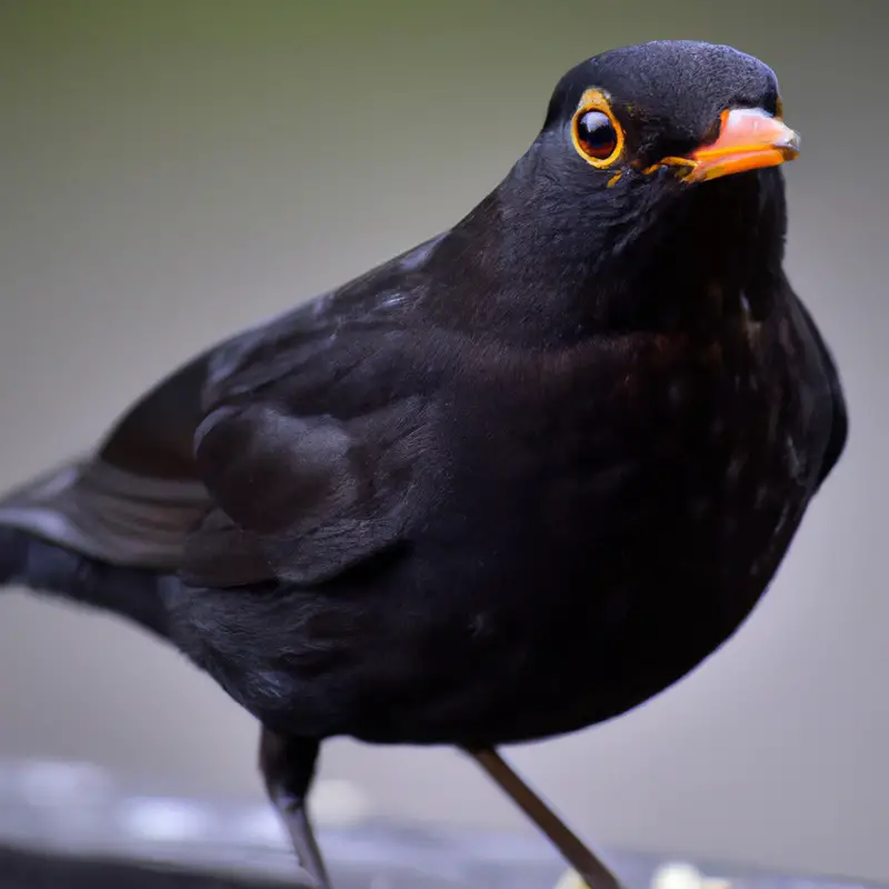 Amsel im Gebüsch.