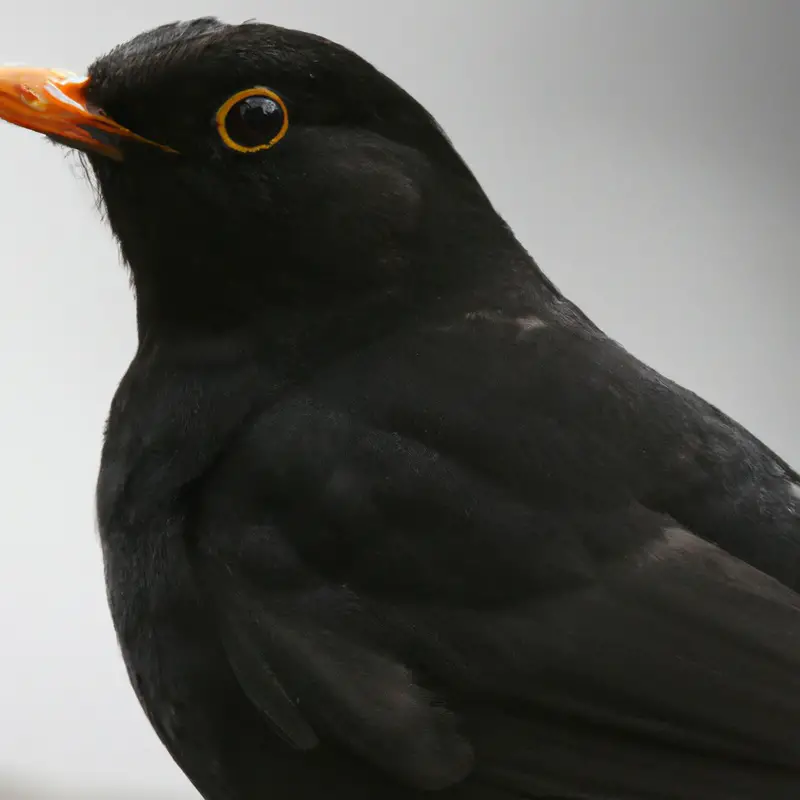 Amsel im Gras.