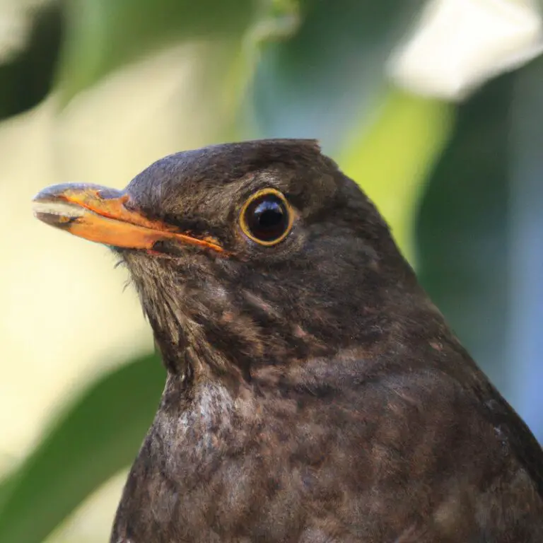 Amsel im Herbst.